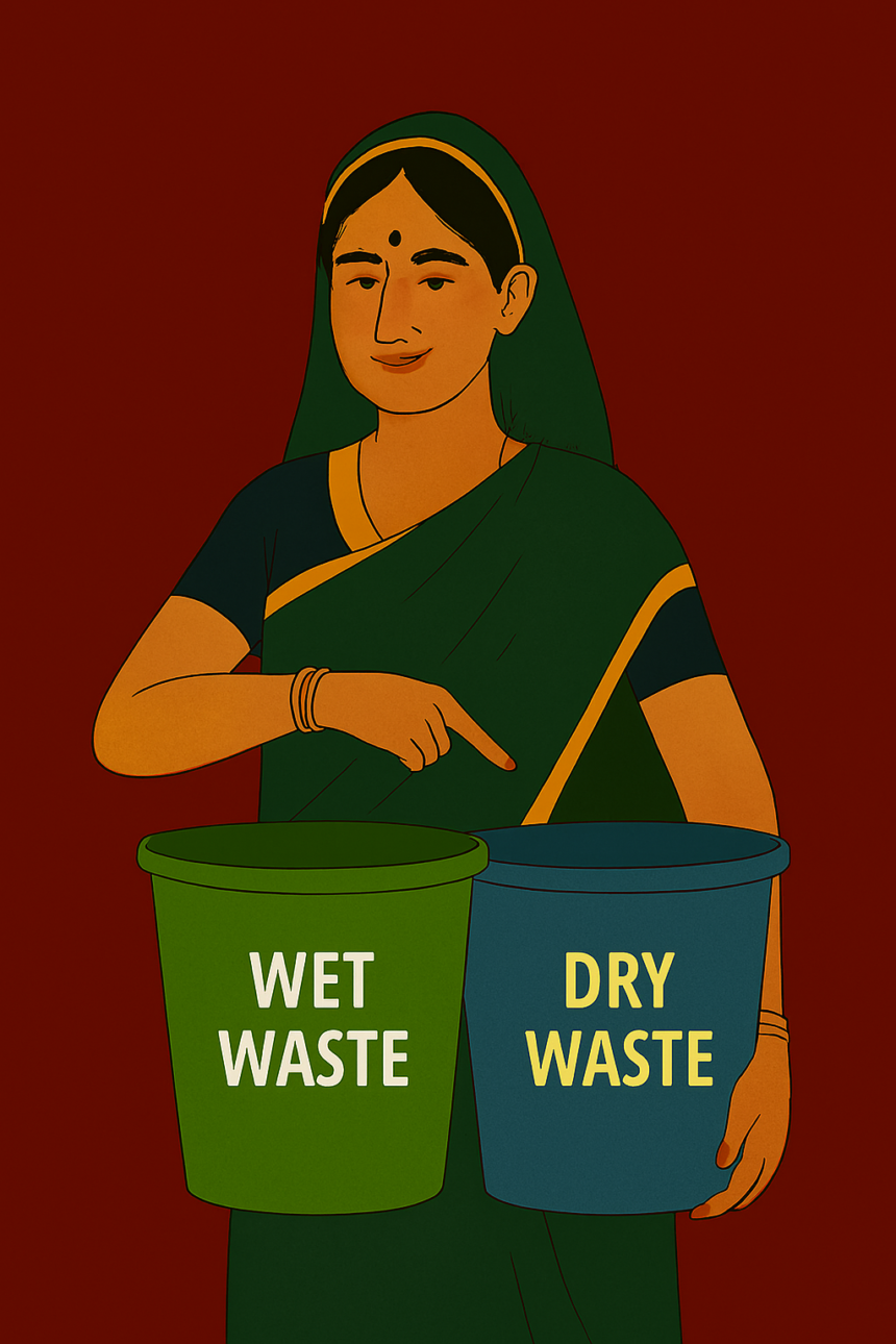 स्वच्छता दीदियों ने दिया कचरा पृथककरण का प्रशिक्षण