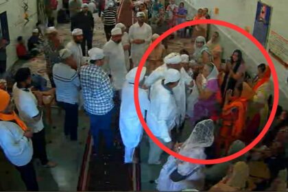 गुरुद्वारे में उपदेशक रिंकू भाई पर बुजुर्ग महिला को धक्का देने का आरोप, सोशल मीडिया पर विवाद भड़का