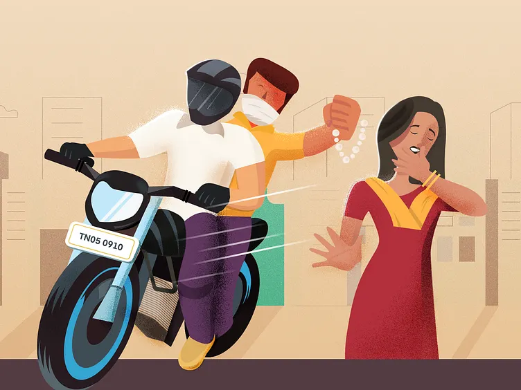 भिवंडी में ठाणे-नाशिक हाईवे पर बाइक सवार दो अज्ञात चोरों ने महिला के गले से 1.5 लाख रुपये मूल्य की सोने की चेन छीनी