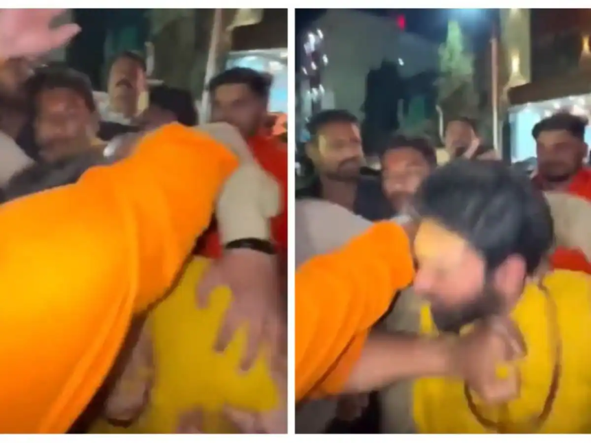 उज्जैन के नानाखेड़ा क्षेत्र में अलग समुदाय के युवक से मारपीट का वीडियो वायरल, महाकाल दर्शन के लिए आए युवक को पुलिस ने जांच के लिए हिरासत में लिया।