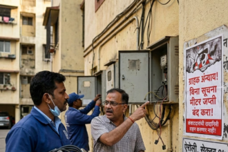 ऐरोली सेक्टर-15 में महावितरण द्वारा बकाया बिल के नाम पर मीटर हटाने से उपभोक्ताओं में नाराजगी, सामाजिक कार्यकर्ता ने जांच और कार्रवाई की मांग की