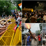 संसद मार्च के दौरान दिल्ली में प्रदर्शनकारियों और पुलिस के बीच हिंसक झड़प